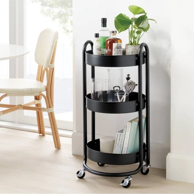 3 Tier Round Metal Utility Cart - Brightroom™ 1 3 Tier Round Metal Utility Cart - Brightroom™