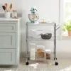 3 Tier Metal Utility Cart Chrome - Brightroom™