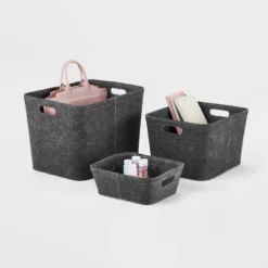Felt Basket With Stitching - Brightroom™ -Brightroom Deals Store GUEST 28a9503f a4a1 4ba4 a7de 0e2505b67450