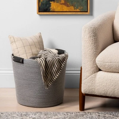 17'' Coiled Rope Tapered Basket Gray - Brightroom™ 1 17'' Coiled Rope Tapered Basket Gray - Brightroom™