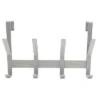 Heavy Duty Over The Door 4 Hooks Rail Matte Gray - Brightroom™