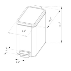 10L Stainless Slim Step Trash Can - Brightroom™ -Brightroom Deals Store GUEST 50896fbc 9035 4700 ae29 76a3b0122bac