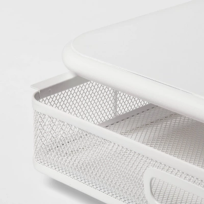 Mesh Monitor Stand With Drawer White - Brightroom™ 2 Mesh Monitor Stand With Drawer White - Brightroom™ - Image 2