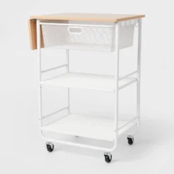 Metal Storage Cart With Mesh Drawer And Wood Top - Brightroom™ 6 Metal Storage Cart With Mesh Drawer And Wood Top - Brightroom™ -Brightroom Deals Store GUEST 6a3f4f1c bcb3 4ae4 9689 38ee247e03c3