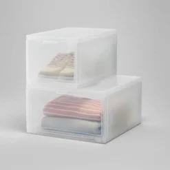 Small Stackable Bins Front Opening Clear Plastic - Brightroom™ -Brightroom Deals Store GUEST 80bf0b58 1470 4490 a163 cc5a666090c5