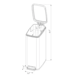 45L Slim Step Trash Can - Brightroom™ -Brightroom Deals Store GUEST 869a5ad1 0687 49c5 986b a36d11f424d8