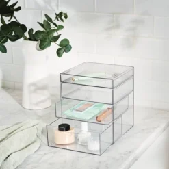 4 Drawer Stackable Countertop Organizer Clear - Brightroomâ„¢