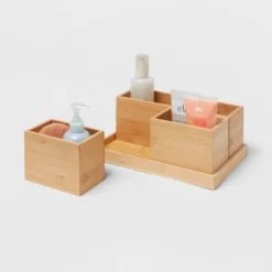 11.25" X 7" X 4.5" Modular Bamboo Vanity Organizer With Magnetic Strip - Brightroom™ -Brightroom Deals Store GUEST 98293bdb 3a57 4e34 9cc7 1a9571db3738