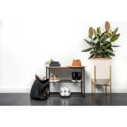 3 Tier Shoe Rack Black Metal With Natural Wood - Brightroom™ -Brightroom Deals Store GUEST 98afcc63 2d71 499c 8617 9ae2ecd81e5d