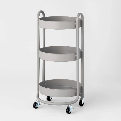 3 Tier Round Metal Utility Cart - Brightroom™ 4 3 Tier Round Metal Utility Cart - Brightroom™ - Image 4