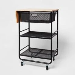Metal Storage Cart With Mesh Drawer And Wood Top - Brightroom™ 7 Metal Storage Cart With Mesh Drawer And Wood Top - Brightroom™ -Brightroom Deals Store GUEST b9ec02d7 e818 4bdb 9f48 5453473bab39