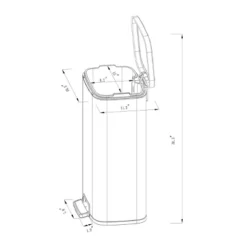 45L Rectangular Step Trash Can - Brightroom™ 10 45L Rectangular Step Trash Can - Brightroom™ -Brightroom Deals Store GUEST bc44a777 3ad8 456c b42b 05cf0b17d67c