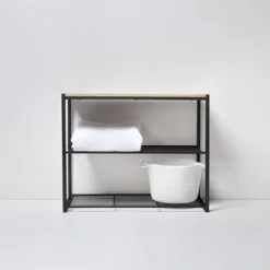 3 Tier Shoe Rack Black Metal With Natural Wood - Brightroom™ -Brightroom Deals Store GUEST c136b996 a47b 4cd3 9536 a26df1deb6a1