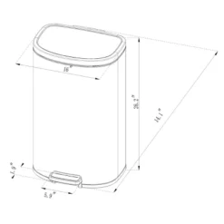 45L D Shape Step Trash Can - Brightroom™ -Brightroom Deals Store GUEST c2061739 02e1 4b84 8bb6 9115a2781dbe