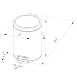 5L Round Step Trash Can - Brightroom™ 12 5L Round Step Trash Can - Brightroom™ -Brightroom Deals Store GUEST d3dcba62 f1b0 452a 92cc 1c11982c1b4f
