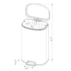 45L D Shape Step Trash Can - Brightroom™ -Brightroom Deals Store GUEST dfcf1598 d01a 4f5f ae41 13a8e22b2c58