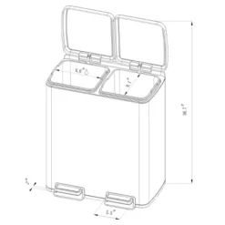 60L Stainless Steel Step Trash And Recycle Can - Brightroom™ 5 60L Stainless Steel Step Trash And Recycle Can - Brightroom™ -Brightroom Deals Store GUEST e7721439 02d4 4cbb 994a 7467bdac2ef2